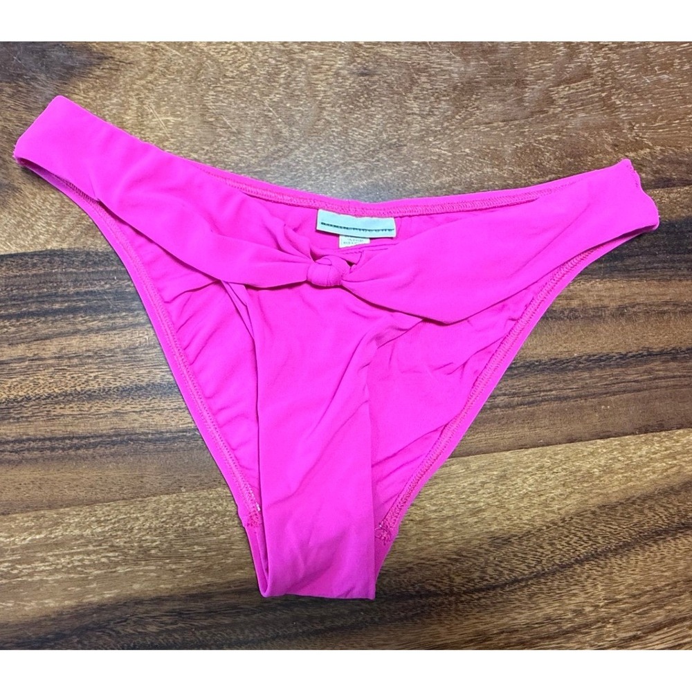 Robin Piccone Olivia Bikini Bottoms Women Medium‎ Pink Knot Front Hipster201865
